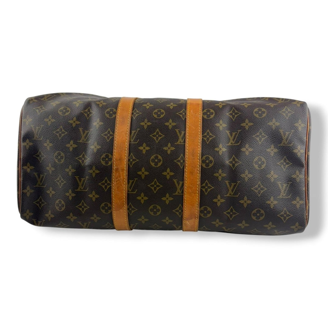 Louis Vuitton Vintage Brown Monogram 45 Keepall Duffle Bag - Lux Central