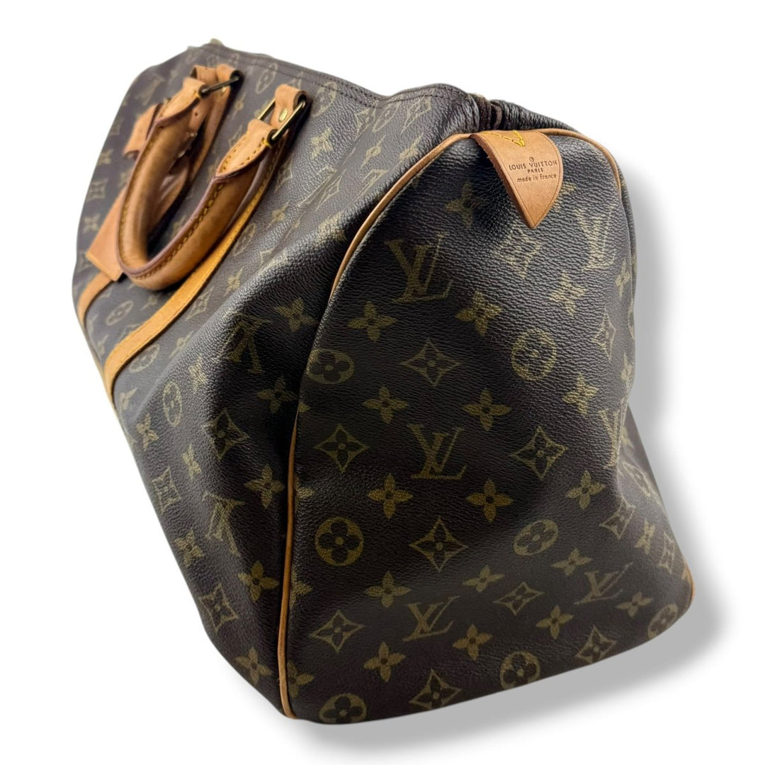 Louis Vuitton Vintage Brown Monogram 45 Keepall Duffle Bag - Lux Central