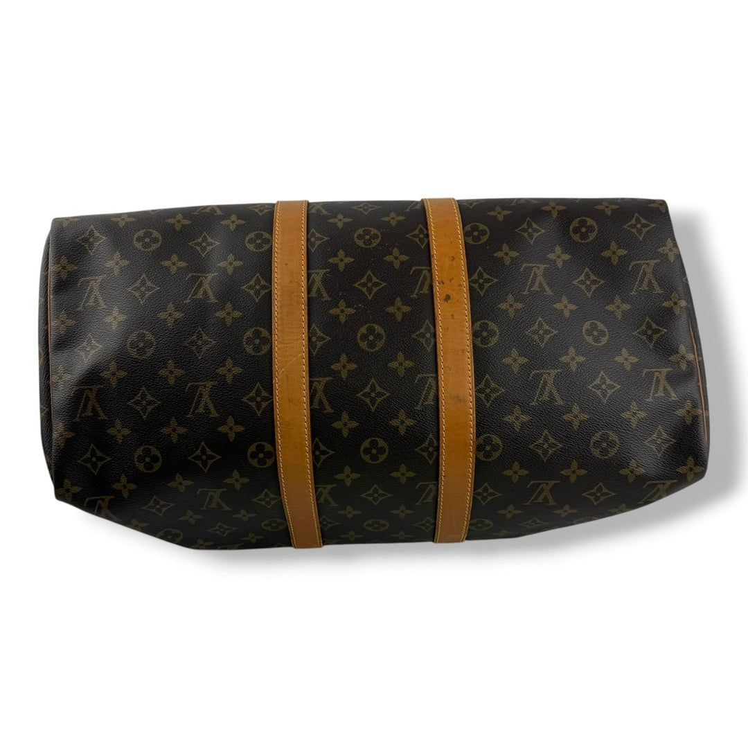 Louis Vuitton Vintage Brown Monogram 45 Keepall Duffle Bag - Lux Central
