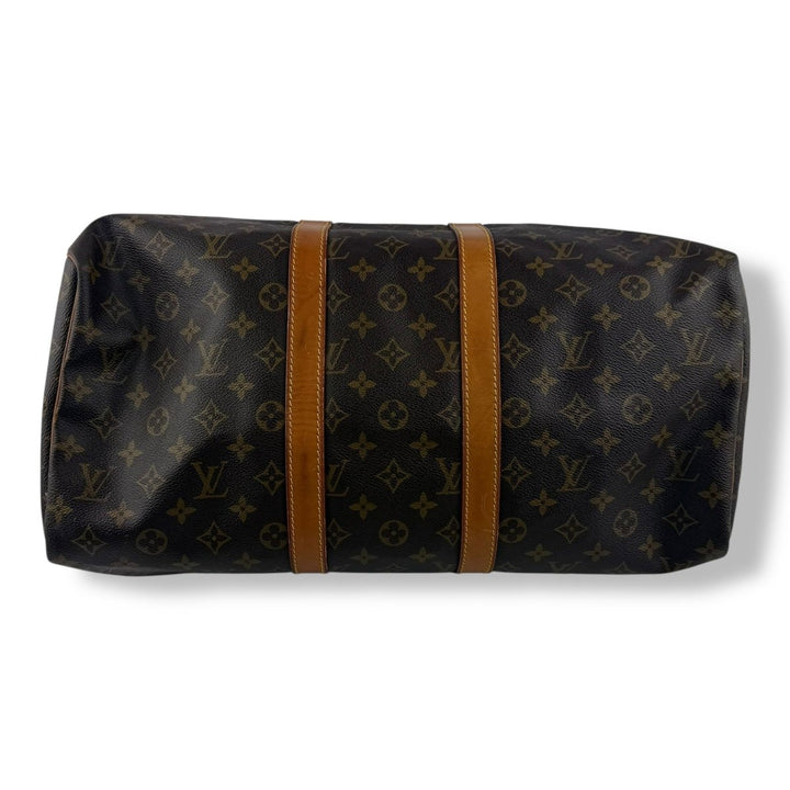 Louis Vuitton Vintage Brown Monogram 45 Keepall Duffle Bag - Lux Central