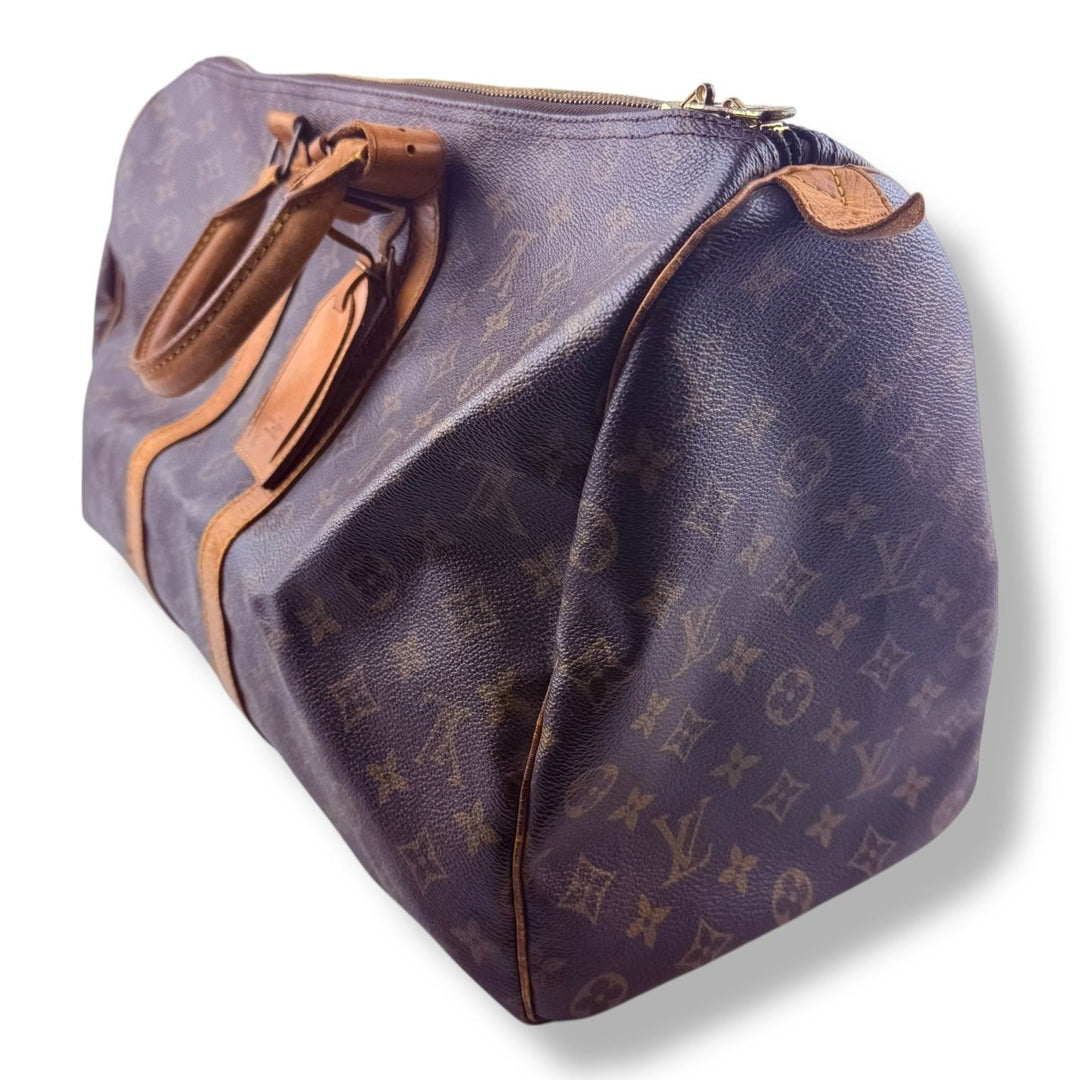Louis Vuitton Vintage Brown Monogram 45 Keepall Duffle Bag - Lux Central
