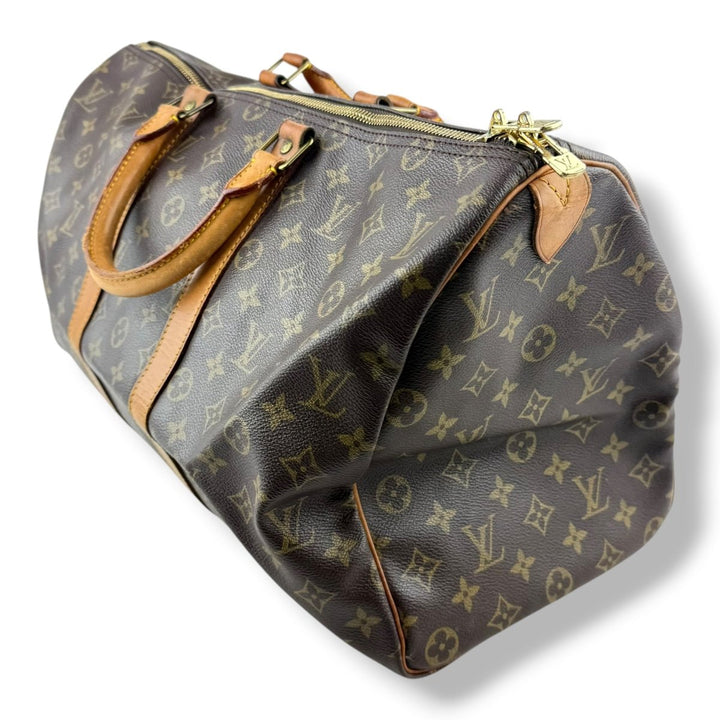 Louis Vuitton Vintage Brown Monogram 45 Keepall Duffle Bag - Lux Central