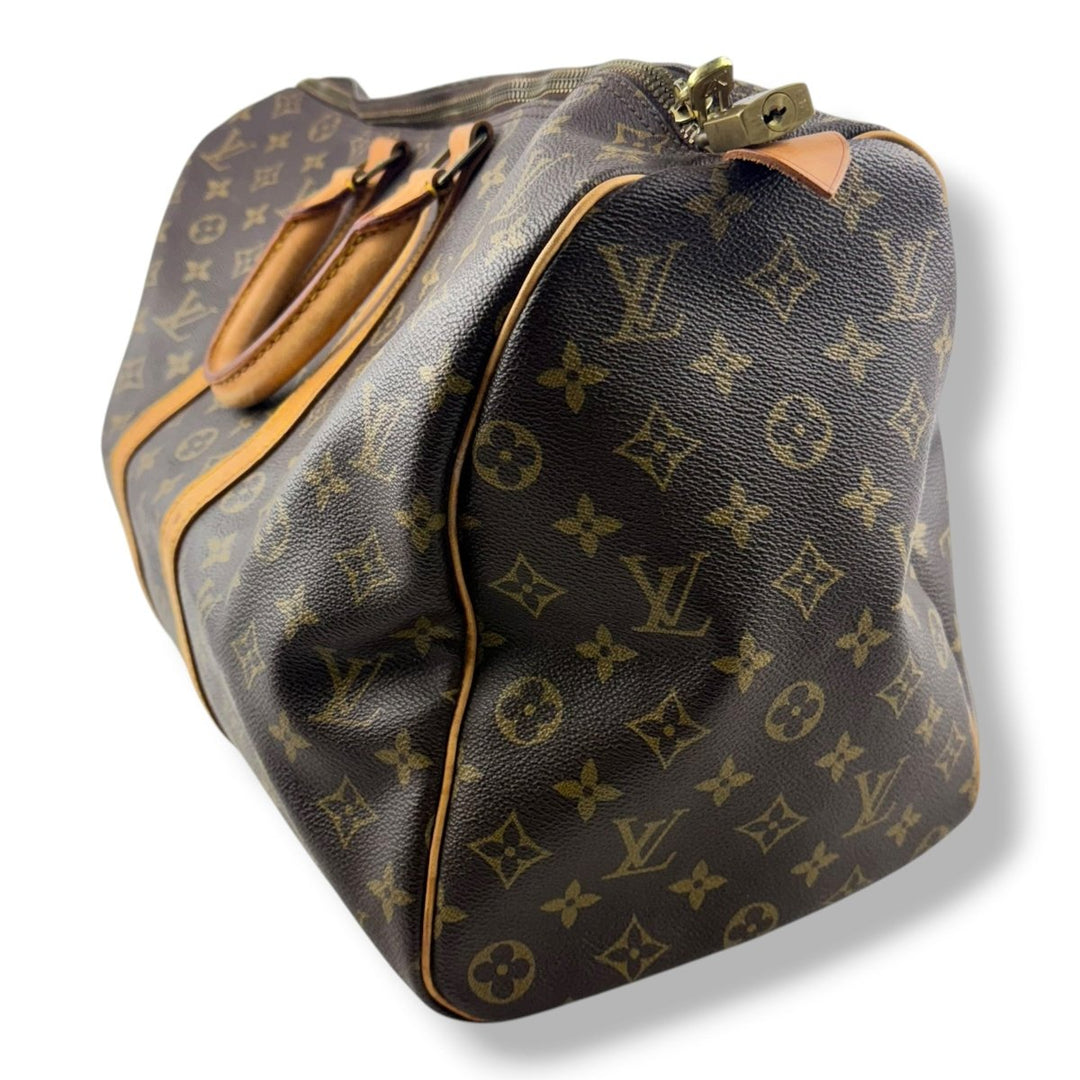 Louis Vuitton Vintage Brown Monogram 45 Keepall Duffle Bag - Lux Central
