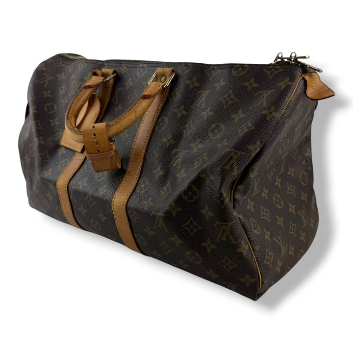 Louis Vuitton Vintage Brown Monogram 45 Keepall Duffle Bag - Lux Central