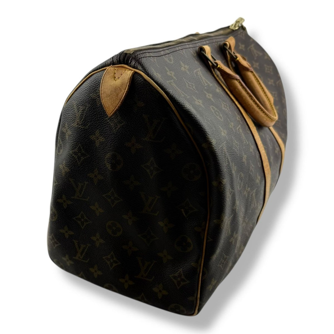Louis Vuitton Vintage Brown Monogram 45 Keepall Duffle Bag - Lux Central