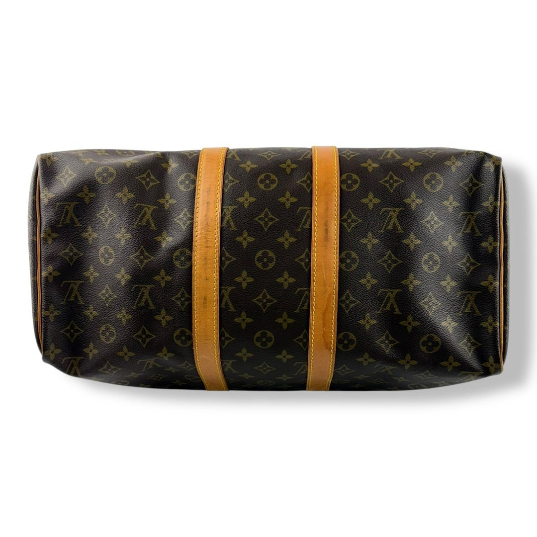 Louis Vuitton Vintage Brown Monogram 45 Keepall Duffle Bag - Lux Central