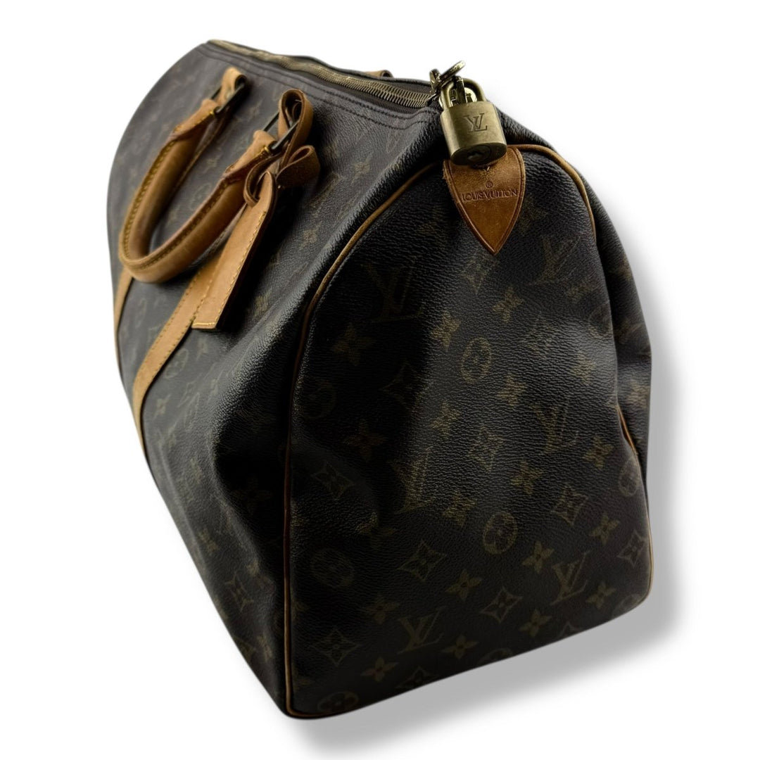 Louis Vuitton Vintage Brown Monogram 45 Keepall Duffle Bag - Lux Central