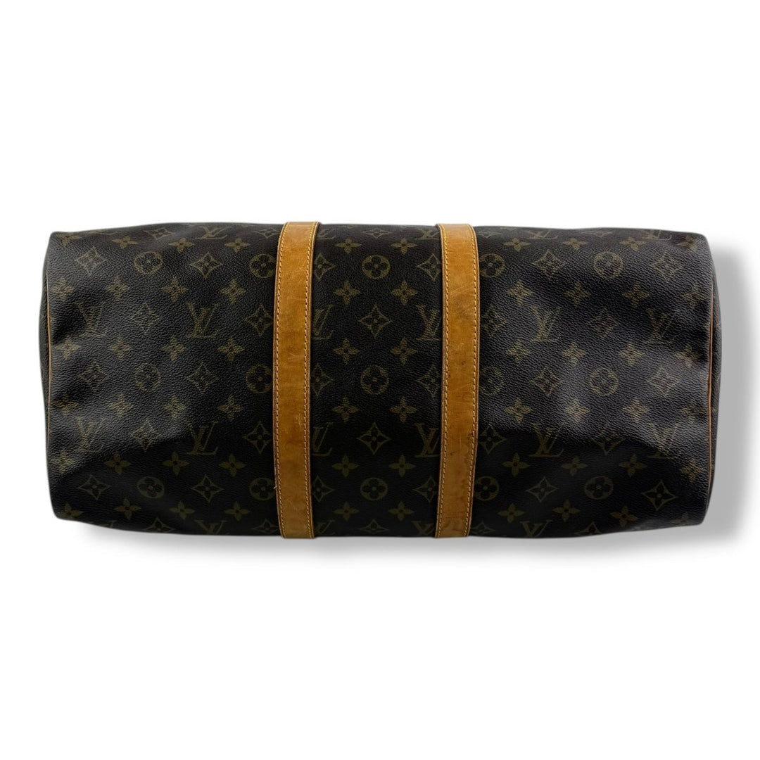 Louis Vuitton Vintage Brown Monogram 45 Keepall Duffle Bag - Lux Central