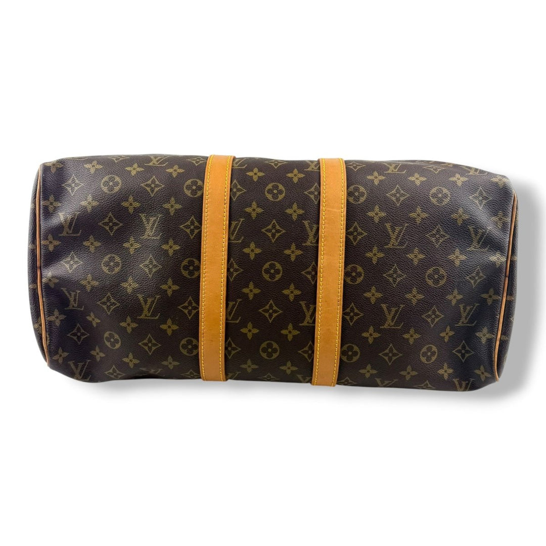 Louis Vuitton Vintage Brown Monogram 45 Keepall Duffle Bag - Lux Central