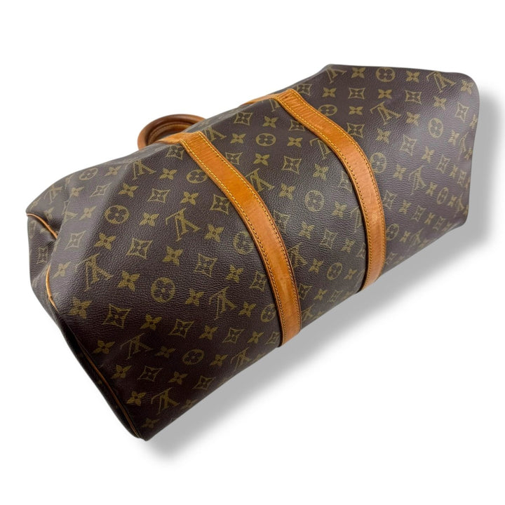 Louis Vuitton Vintage Brown Monogram 45 Keepall Duffle Bag - Lux Central