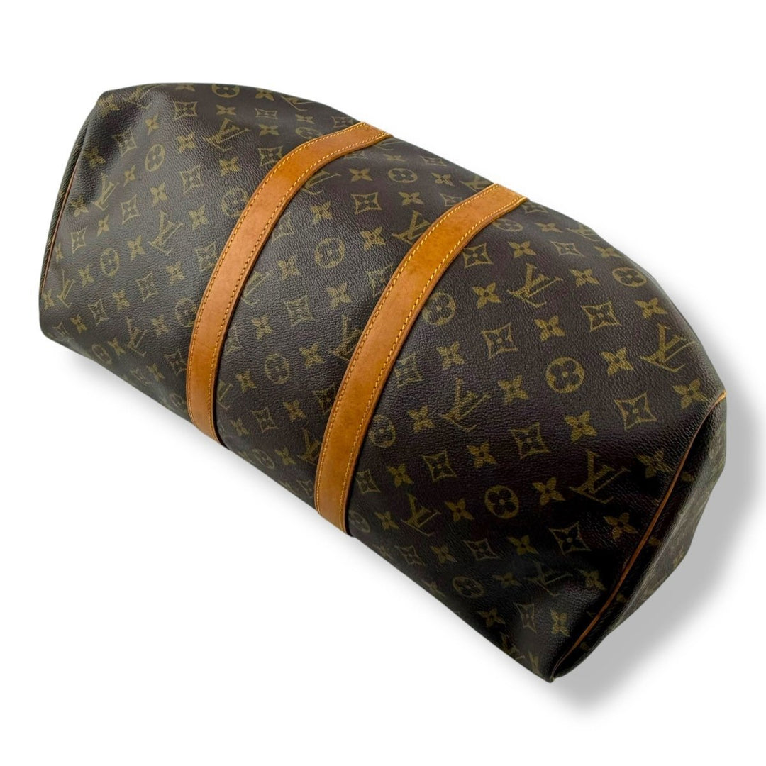 Louis Vuitton Vintage Brown Monogram 45 Keepall Duffle Bag - Lux Central