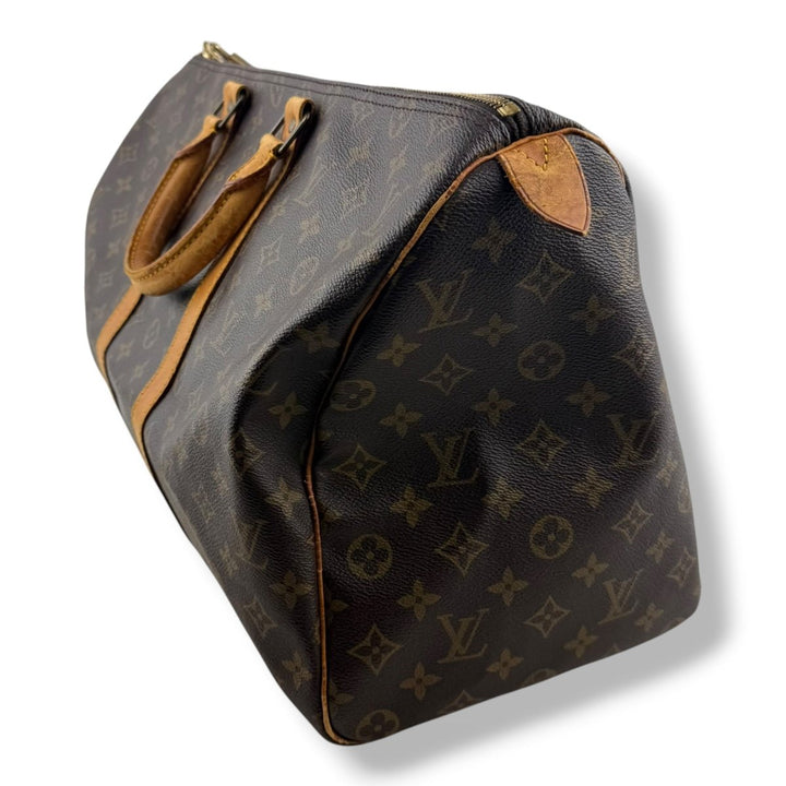 Louis Vuitton Vintage Brown Monogram 45 Keepall Duffle Bag - Lux Central