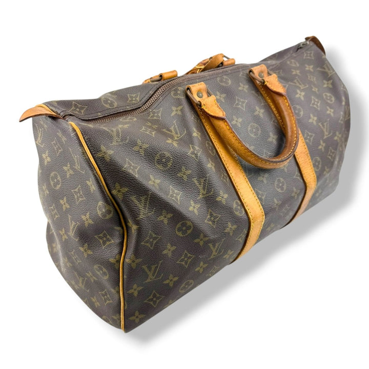 Louis Vuitton Vintage Brown Monogram 45 Keepall Duffle Bag - Lux Central