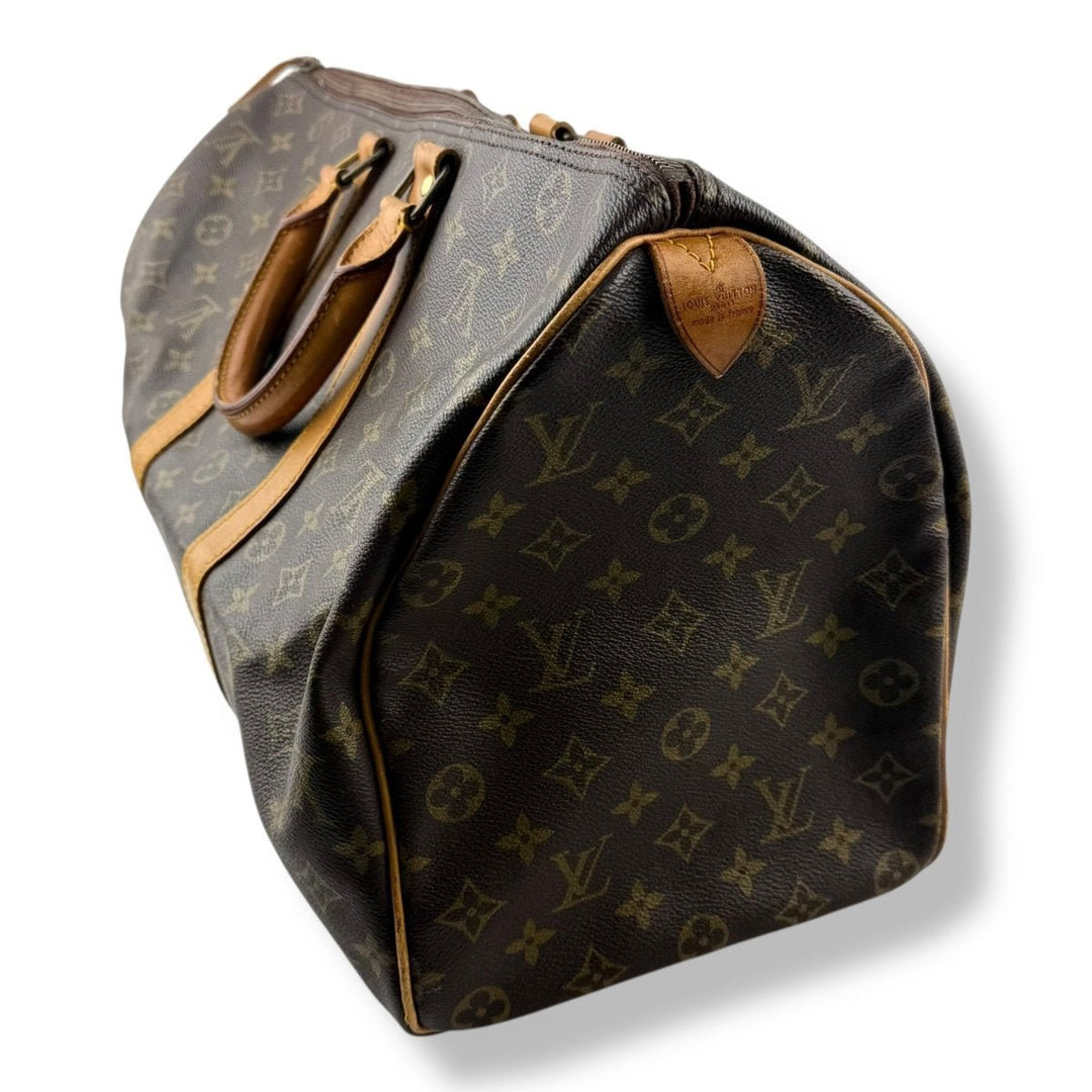 Louis Vuitton Vintage Brown Monogram 45 Keepall Duffle Bag - Lux Central