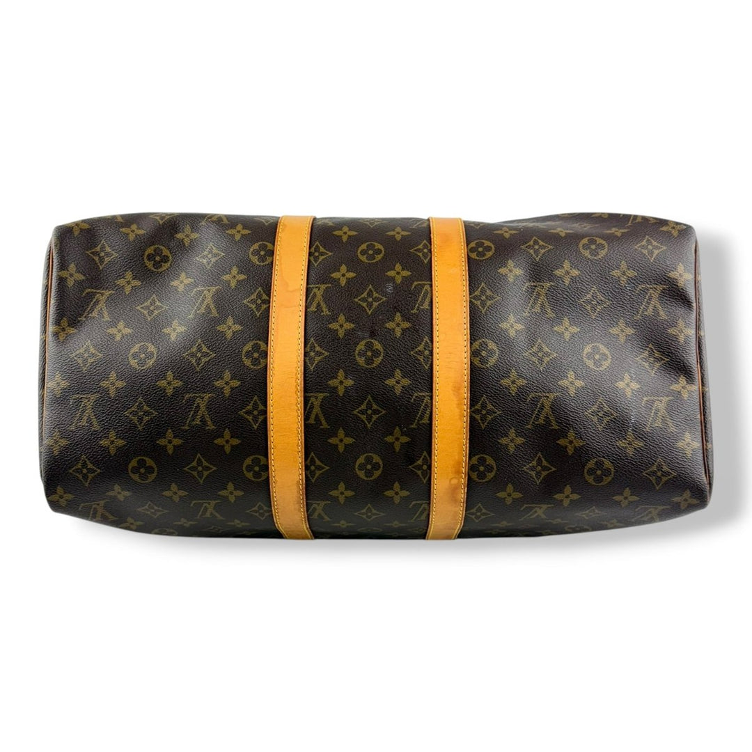 Louis Vuitton Vintage Brown Monogram 45 Keepall Duffle Bag - Lux Central