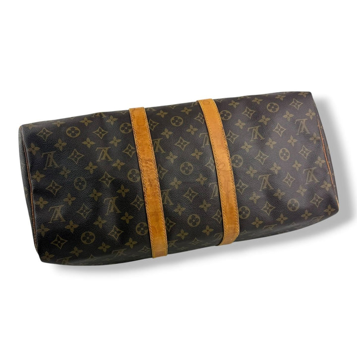 Louis Vuitton Vintage Brown Monogram 45 Keepall Duffle Bag - Lux Central