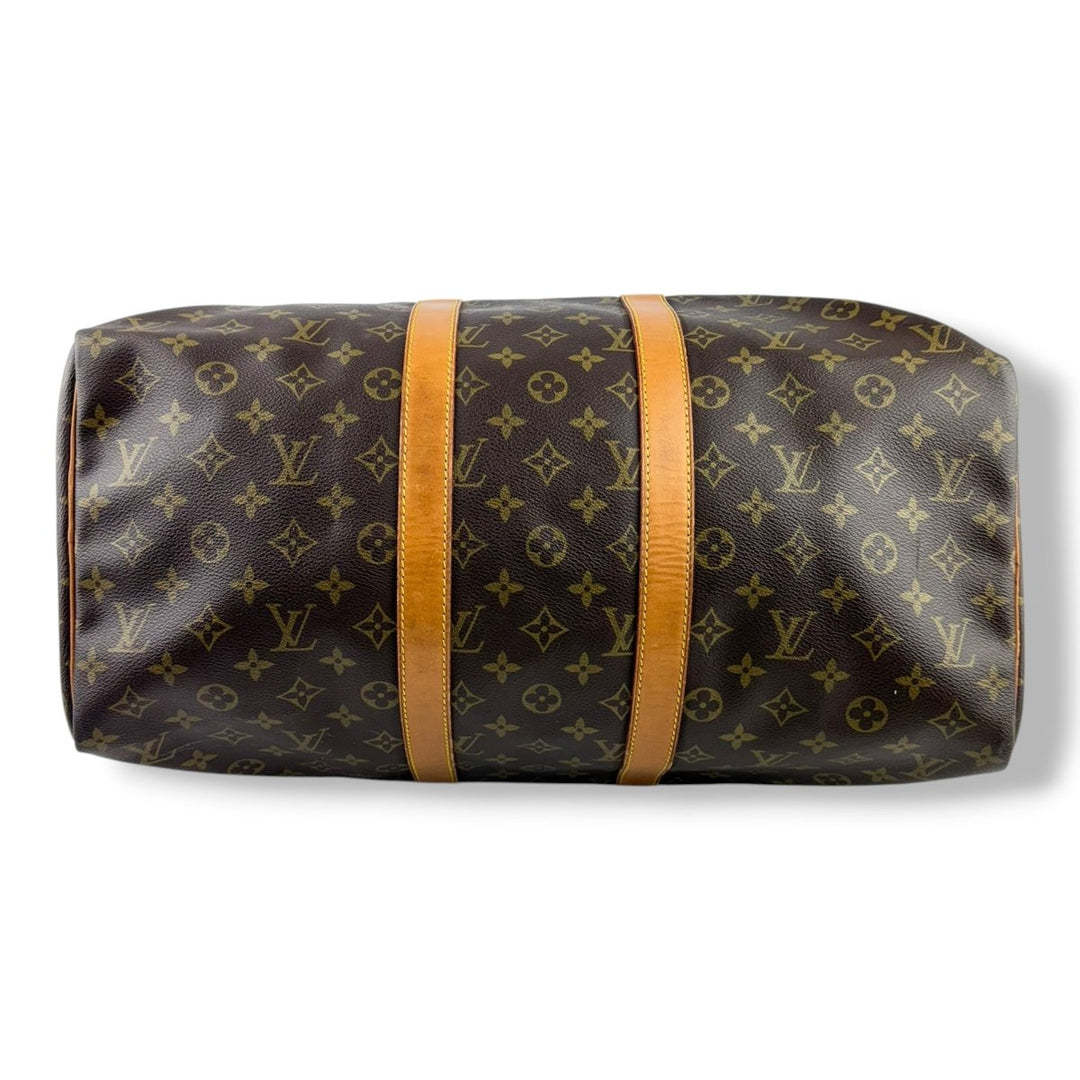 Louis Vuitton Vintage Brown Monogram 45 Keepall Duffle Bag - Lux Central