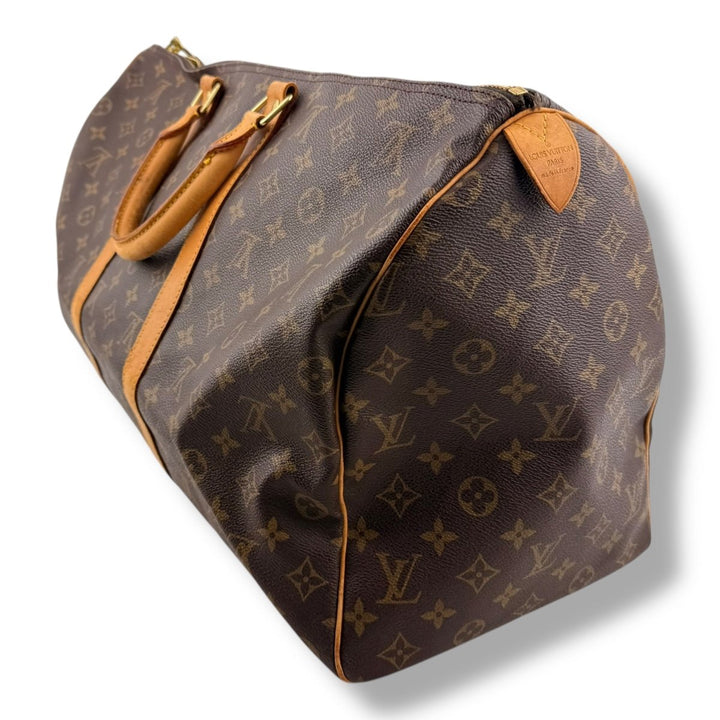 Louis Vuitton Vintage Brown Monogram 50 Keepall Duffle Bag - Lux Central