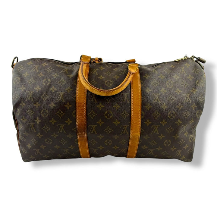 Louis Vuitton Vintage Brown Monogram 50 Keepall Duffle Bag - Lux Central