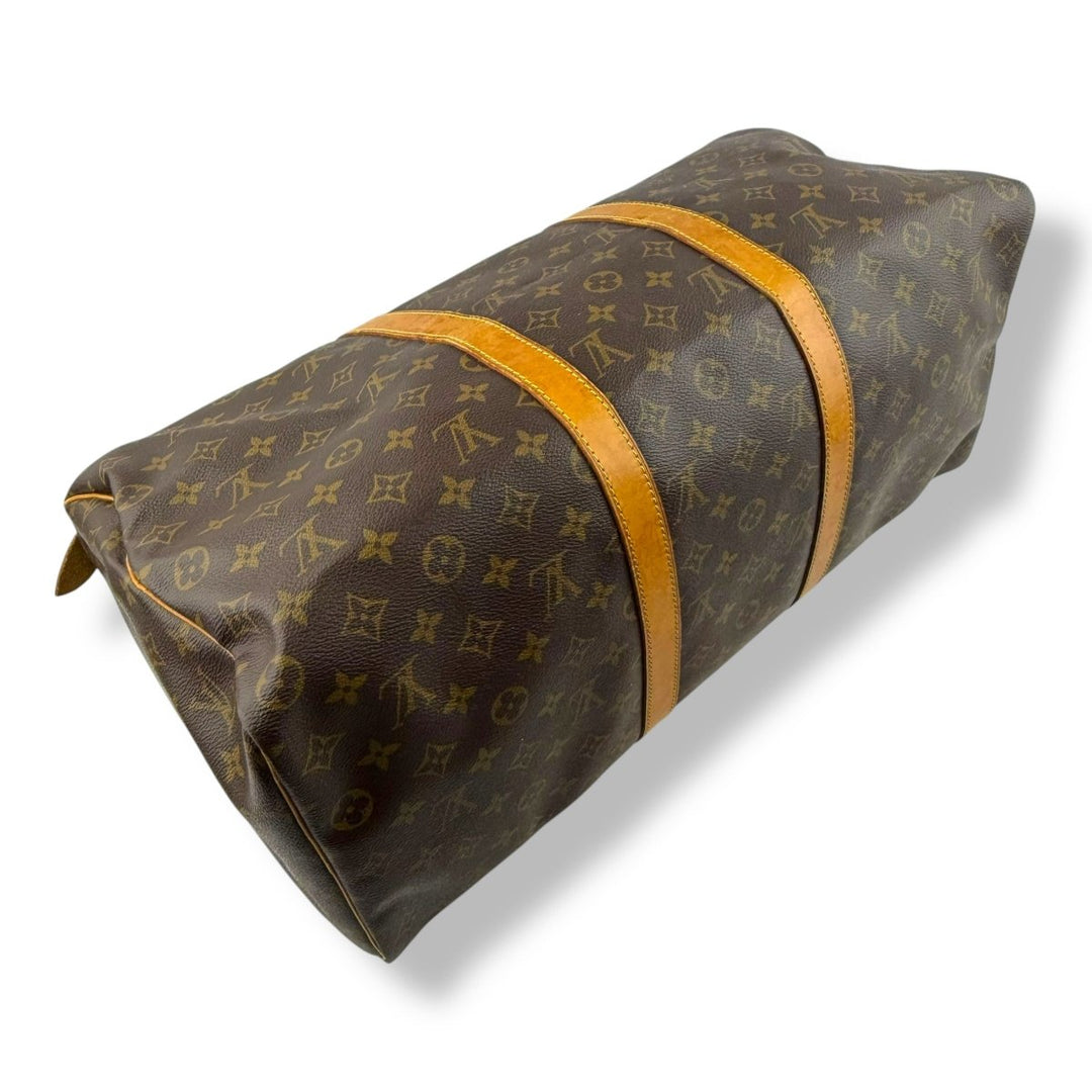 Louis Vuitton Vintage Brown Monogram 50 Keepall Duffle Bag - Lux Central
