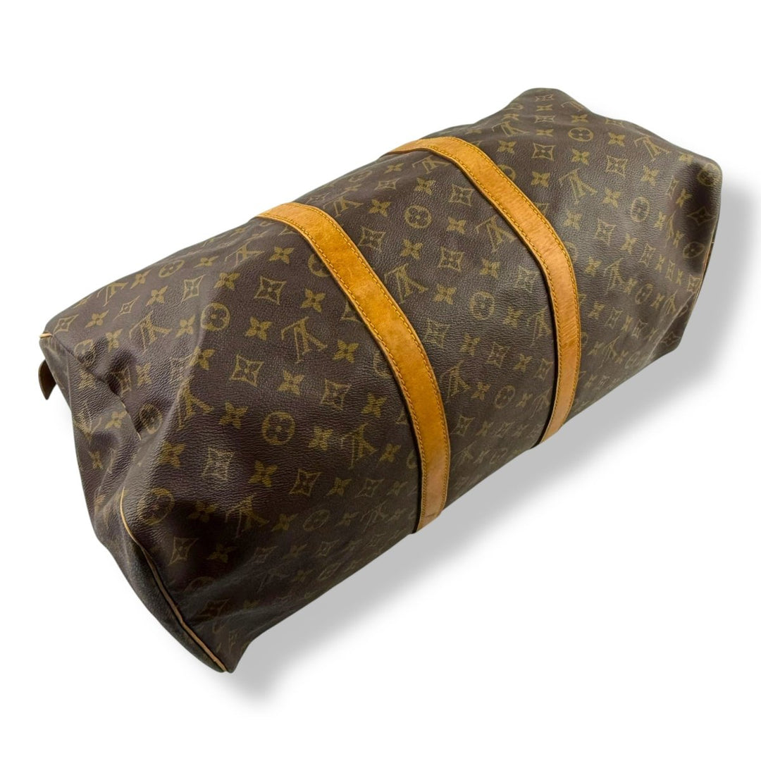 Louis Vuitton Vintage Brown Monogram 50 Keepall Duffle Bag - Lux Central