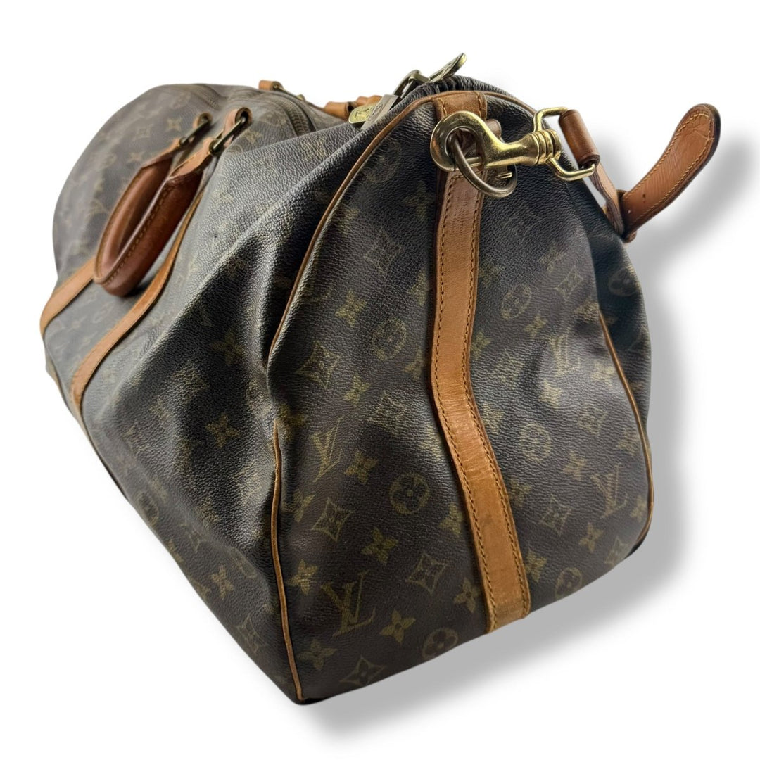 Louis Vuitton Vintage Brown Monogram 50 Keepall Duffle Bag - Lux Central