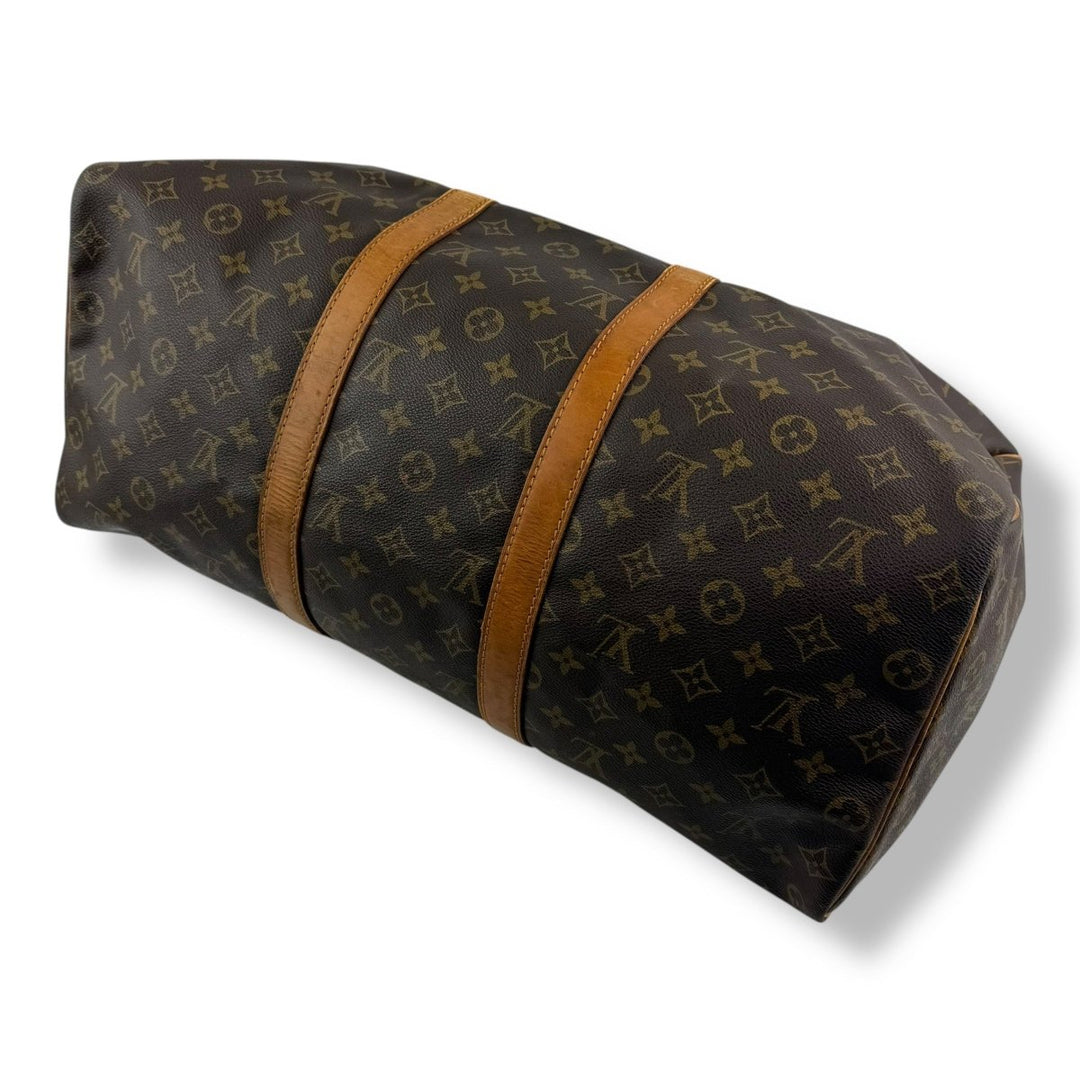 Louis Vuitton Vintage Brown Monogram 50 Keepall Duffle Bag - Lux Central