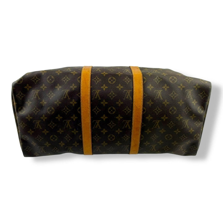 Louis Vuitton Vintage Brown Monogram 50 Keepall Duffle Bag - Lux Central