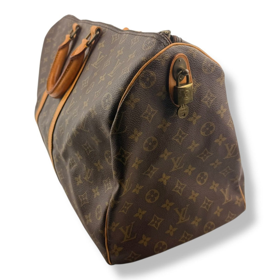 Louis Vuitton Vintage Brown Monogram 50 Keepall Duffle Bag - Lux Central