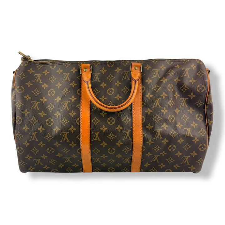 Louis Vuitton Vintage Brown Monogram 50 Keepall Duffle Bag - Lux Central