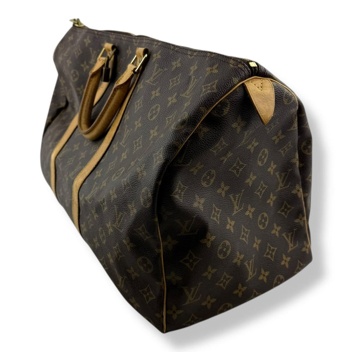 Louis Vuitton Vintage Brown Monogram 50 Keepall Duffle Bag - Lux Central