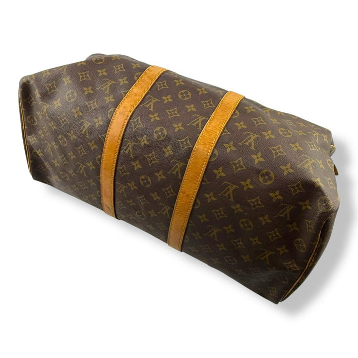 Louis Vuitton Vintage Brown Monogram 50 Keepall Duffle Bag - Lux Central