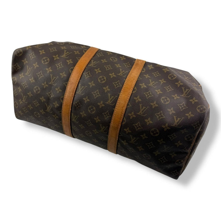 Louis Vuitton Vintage Brown Monogram 50 Keepall Duffle Bag - Lux Central