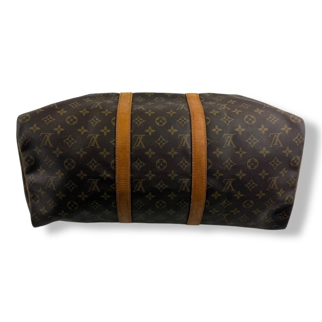 Louis Vuitton Vintage Brown Monogram 50 Keepall Duffle Bag - Lux Central