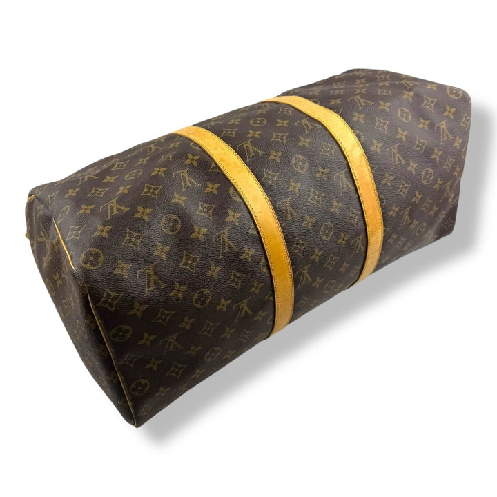 Louis Vuitton Vintage Brown Monogram 50 Keepall Duffle Bag - Lux Central