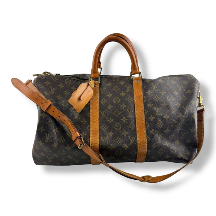 Louis Vuitton Vintage Brown Monogram 50 Keepall Duffle Bag - Lux Central