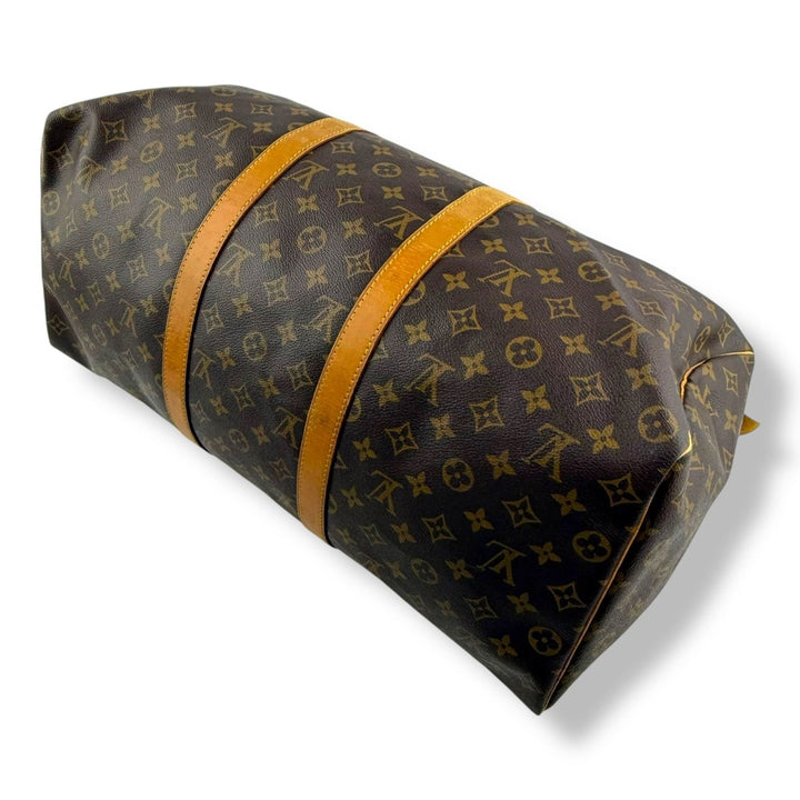 Louis Vuitton Vintage Brown Monogram 50 Keepall Duffle Bag - Lux Central