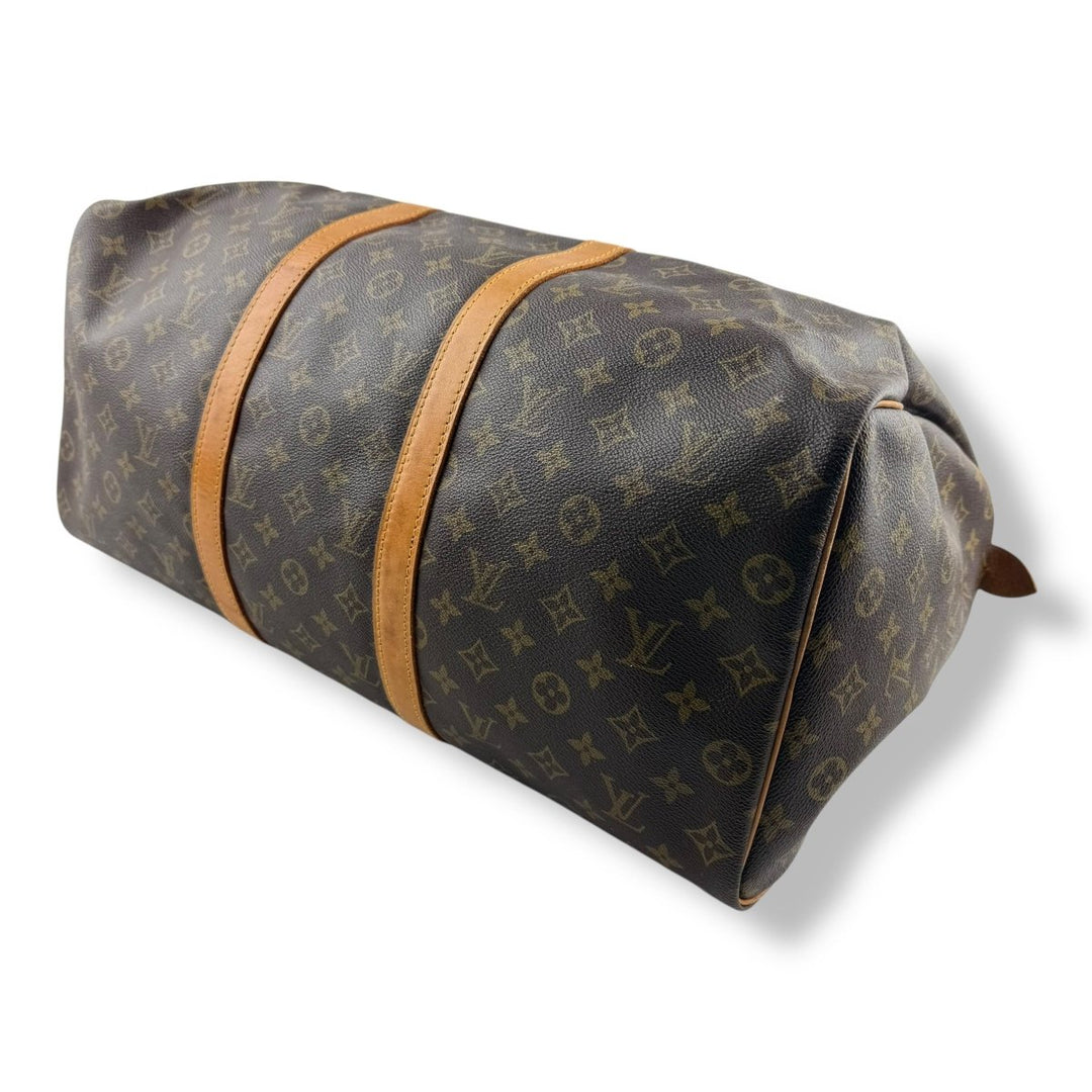 Louis Vuitton Vintage Brown Monogram 50 Keepall Duffle Bag - Lux Central