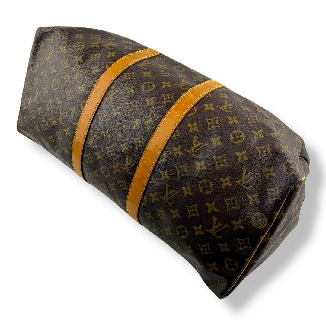 Louis Vuitton Vintage Brown Monogram 50 Keepall Duffle Bag - Lux Central