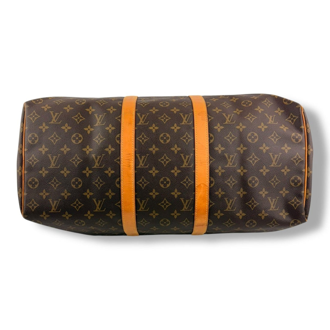 Louis Vuitton Vintage Brown Monogram 50 Keepall Duffle Bag - Lux Central