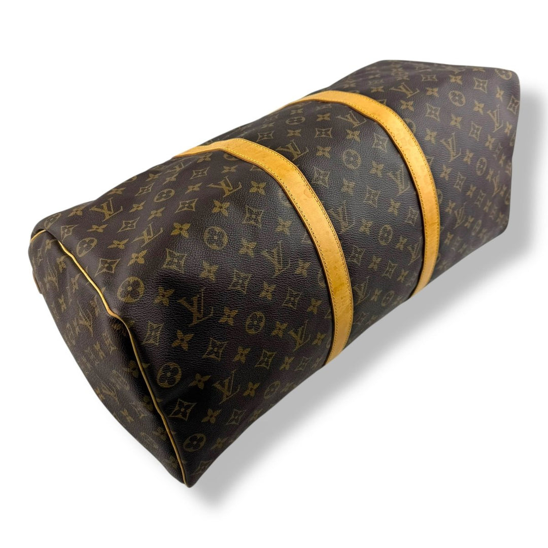 Louis Vuitton Vintage Brown Monogram 50 Keepall Duffle Bag - Lux Central