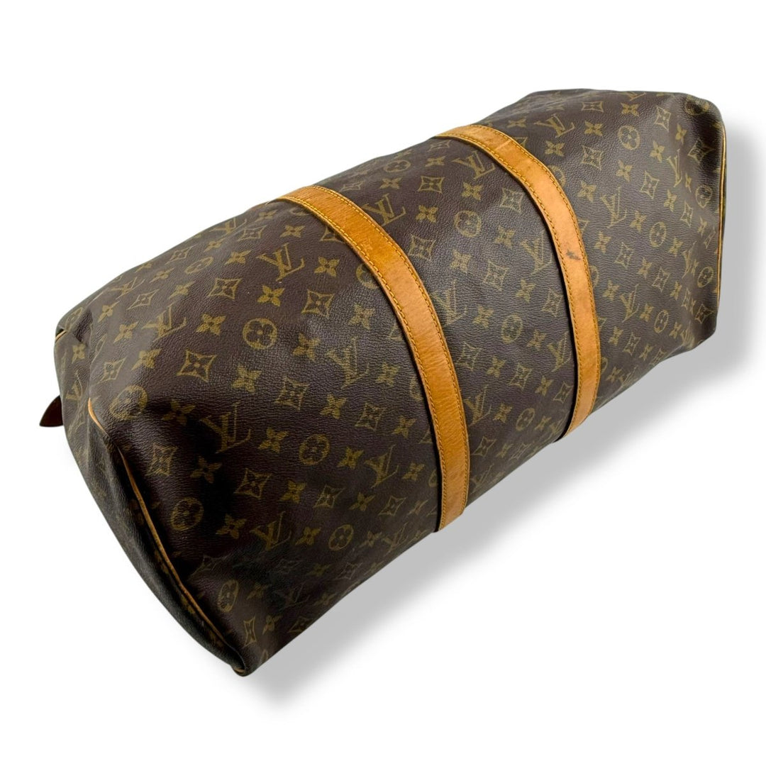Louis Vuitton Vintage Brown Monogram 50 Keepall Duffle Bag - Lux Central