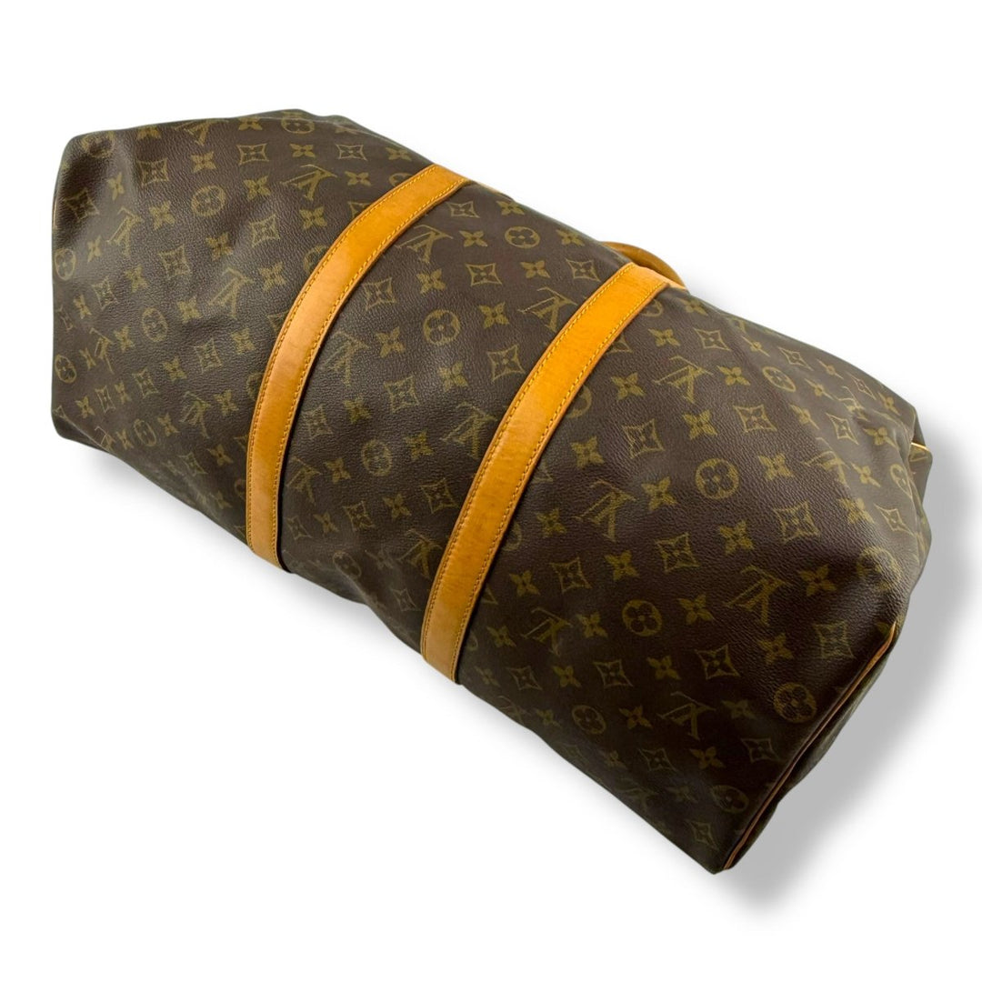 Louis Vuitton Vintage Brown Monogram 50 Keepall Duffle Bag - Lux Central
