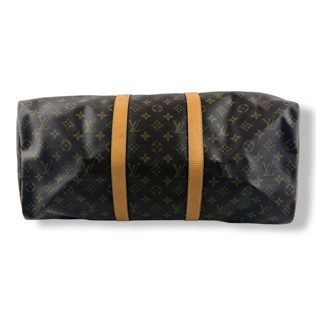 Louis Vuitton Vintage Brown Monogram 50 Keepall Duffle Bag - Lux Central