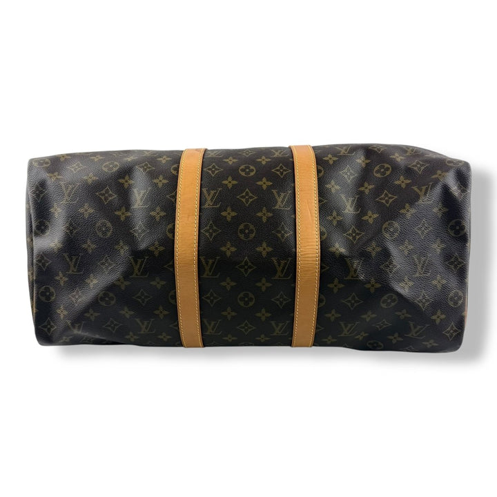 Louis Vuitton Vintage Brown Monogram 50 Keepall Duffle Bag - Lux Central