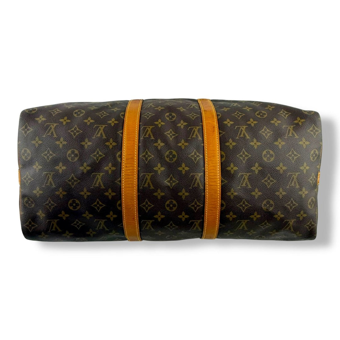 Louis Vuitton Vintage Brown Monogram 50 Keepall Duffle Bag - Lux Central
