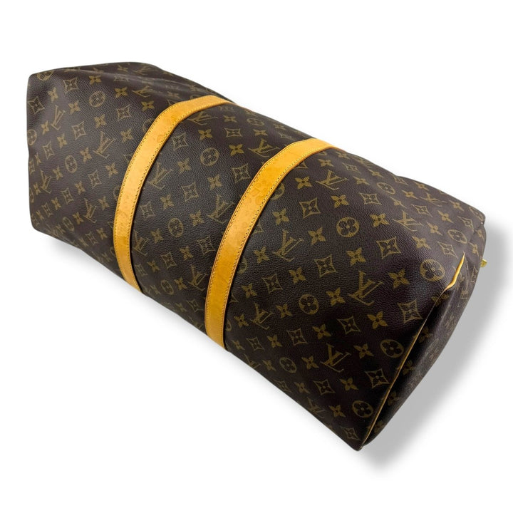 Louis Vuitton Vintage Brown Monogram 50 Keepall Duffle Bag - Lux Central