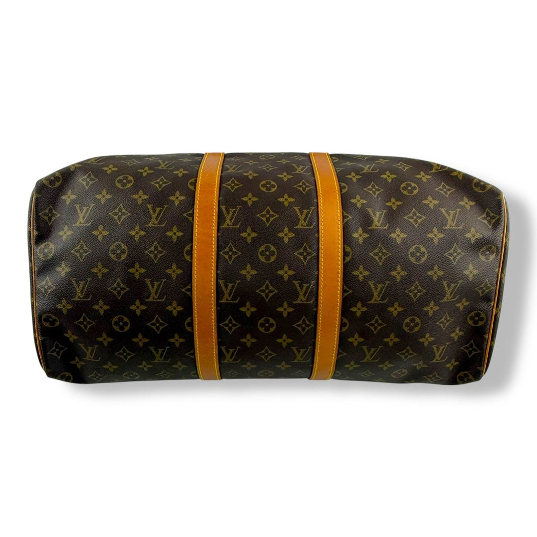 Louis Vuitton Vintage Brown Monogram 50 Keepall Duffle Bag - Lux Central