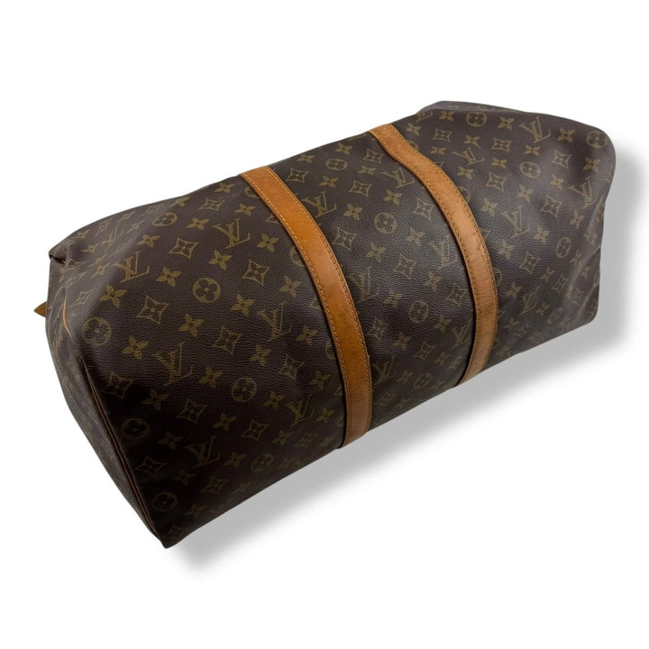 Louis Vuitton Vintage Brown Monogram 50 Keepall Duffle Bag - Lux Central