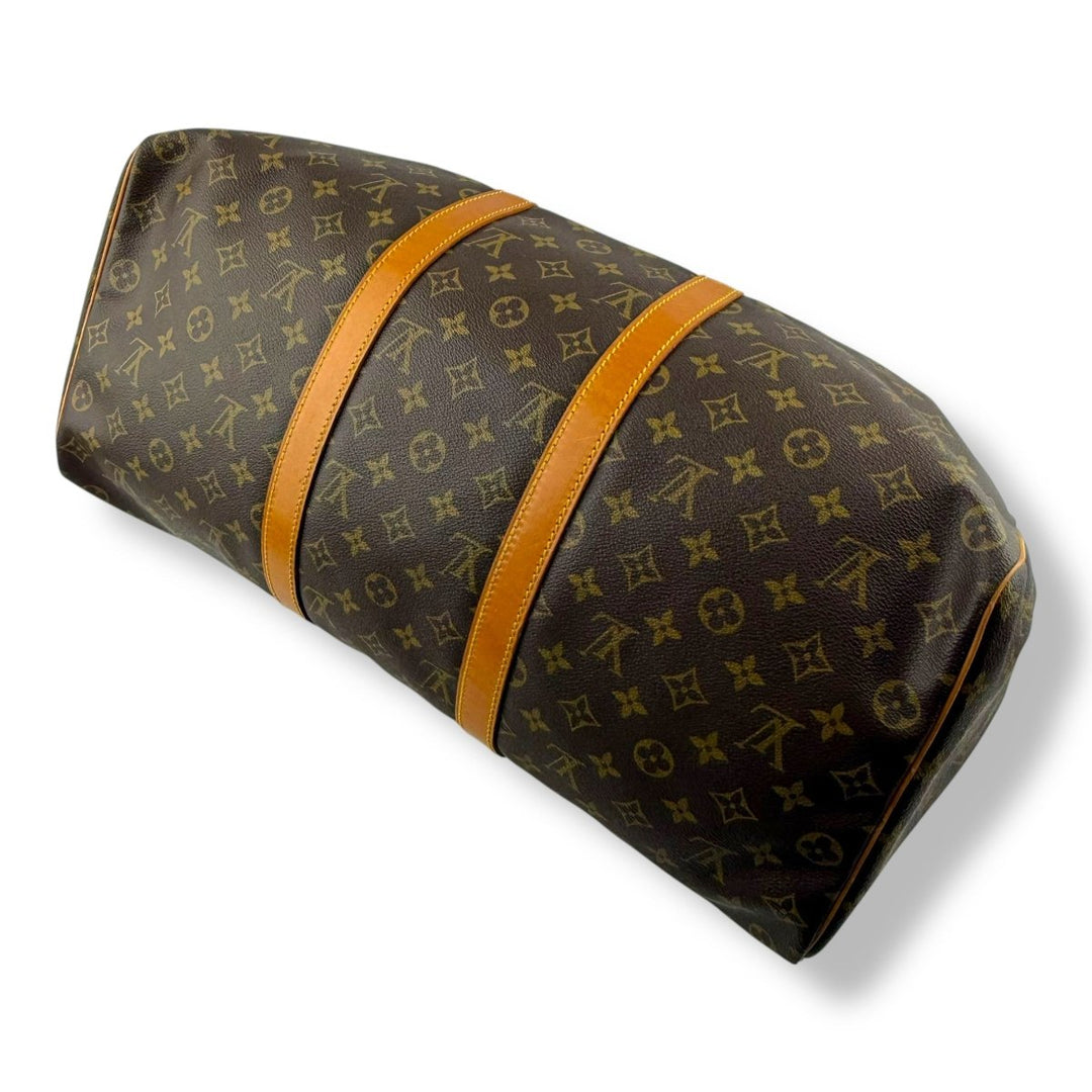 Louis Vuitton Vintage Brown Monogram 50 Keepall Duffle Bag - Lux Central